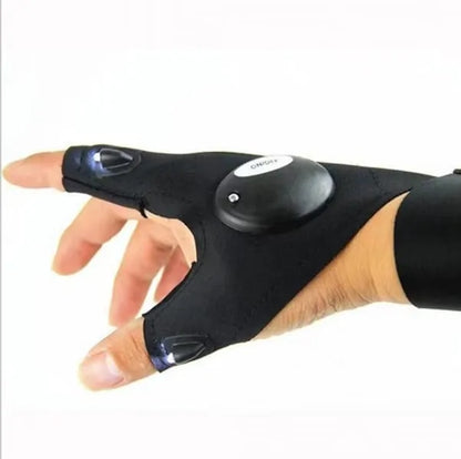 Flashlight Fingerless Glove