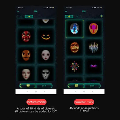 LED App Mask Bluetooth App Control Face Masks