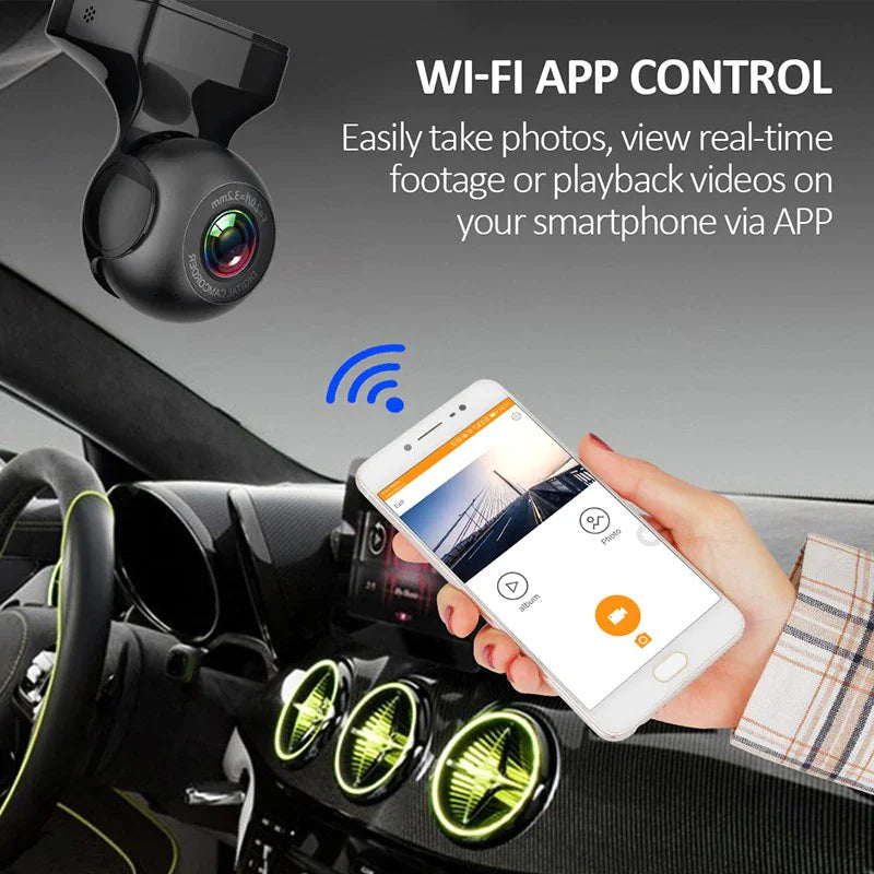 170° WiFi Dash Cam Recorder Car Camera HD 1080P Car DVR Vehicle Video G-Sensor