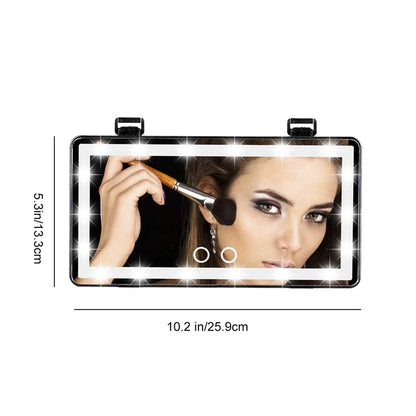 Universal Car LED Makeup Mirror with 60 LED Lights